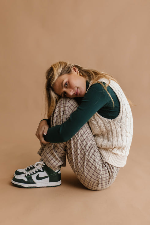 Snow Bunny Knit Vest// Ivory